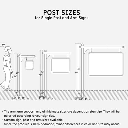 Single Post and Arm Sign