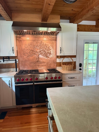 Custom Copper Kitchen Backsplash – Handmade to Your Size & Design