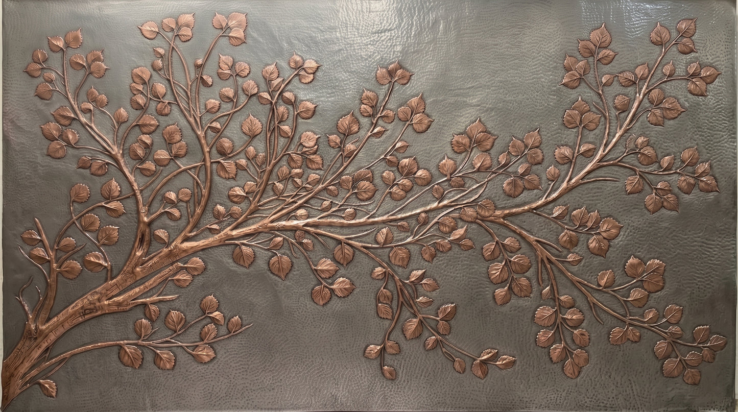Aspen Branch Copper Kitchen Backsplash