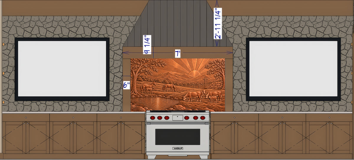 Family Ranch Copper Kitchen Backsplash