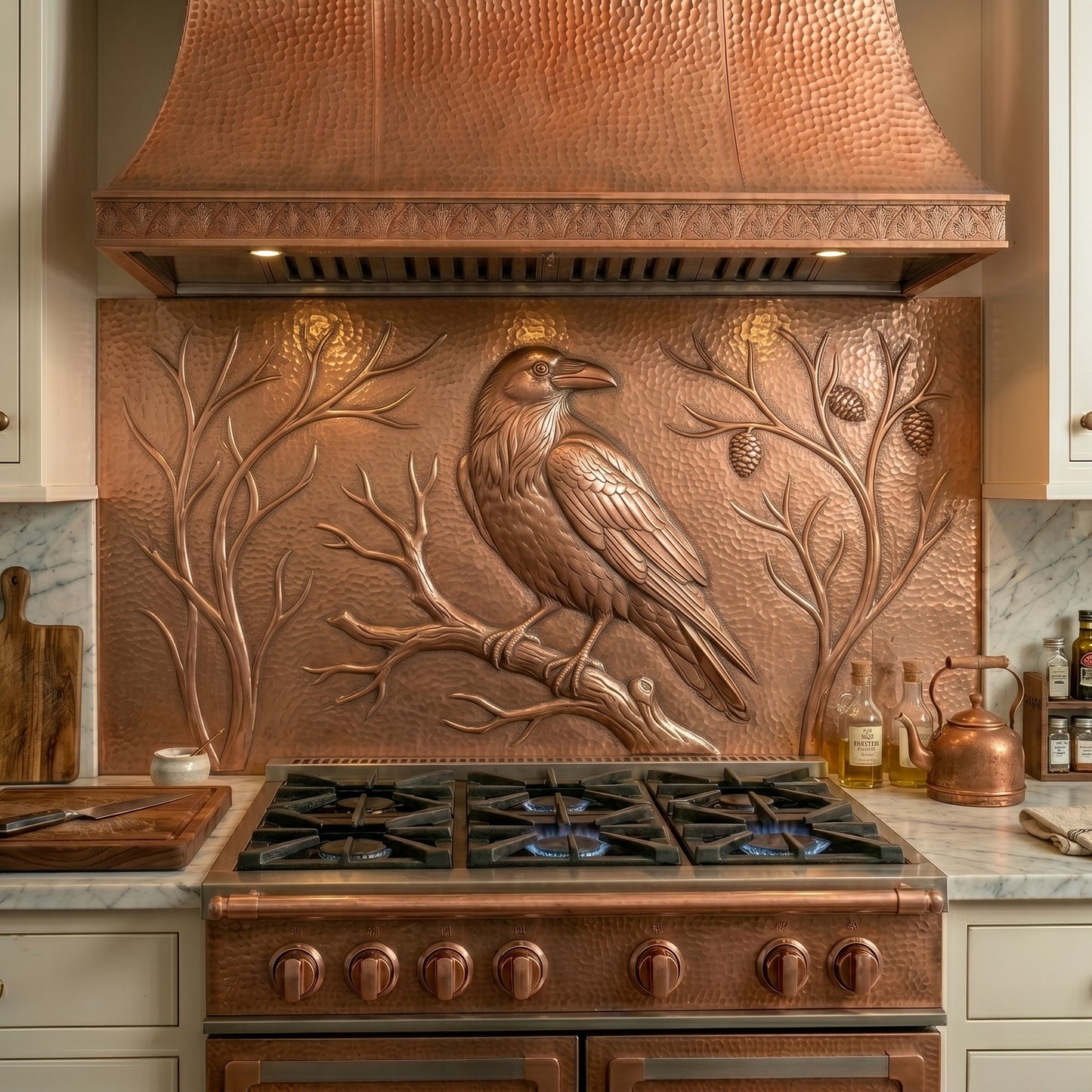 Raven Copper Kitchen Backsplash