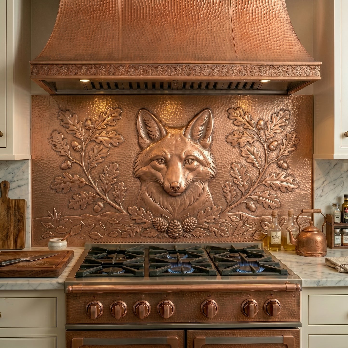 Red Fox Copper Kitchen Backsplash