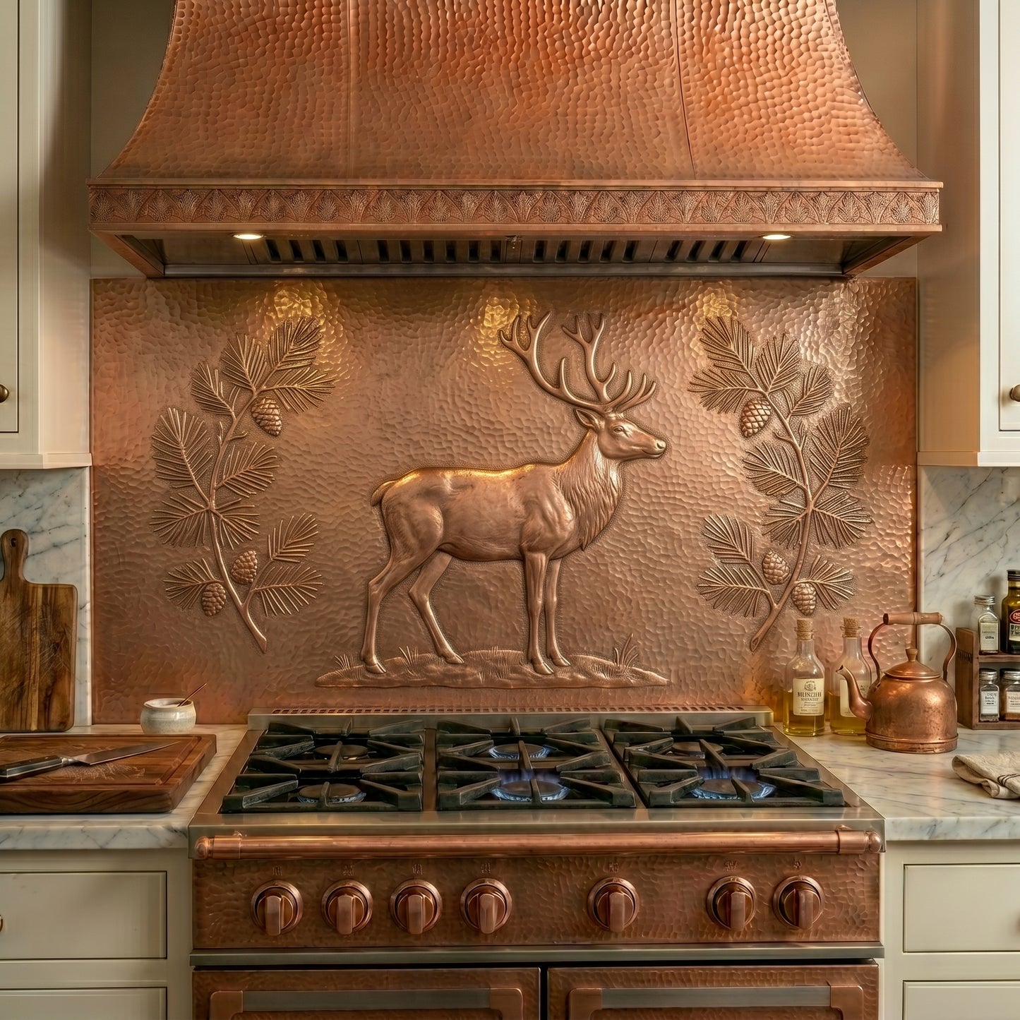 Forest Stag Copper Kitchen Backsplash