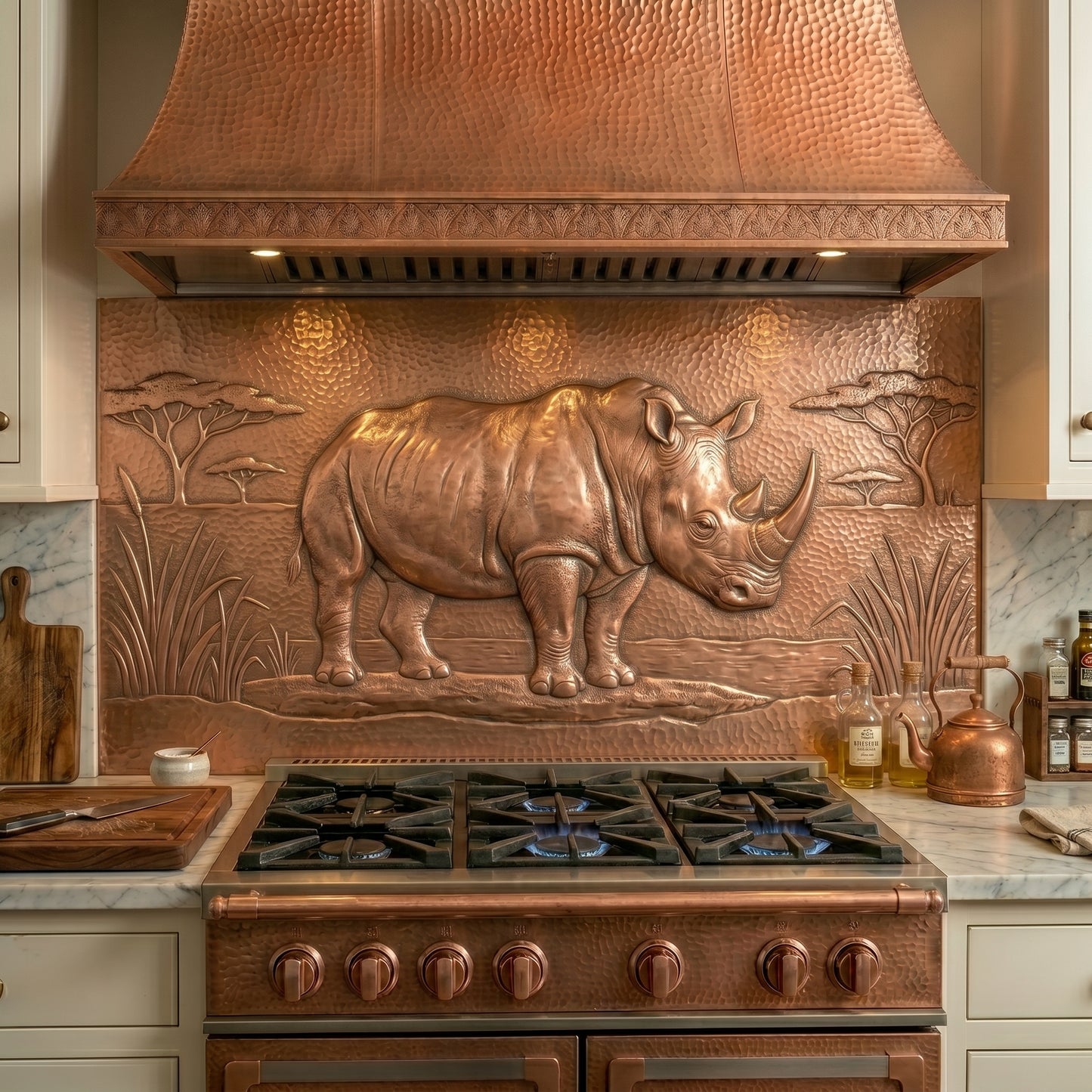 Rhinoceros Copper Kitchen Backsplash