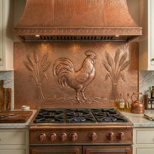 Rooster Copper Panel