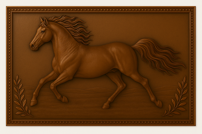 Running Horse Copper Panel – Handmade Equestrian Wall Art