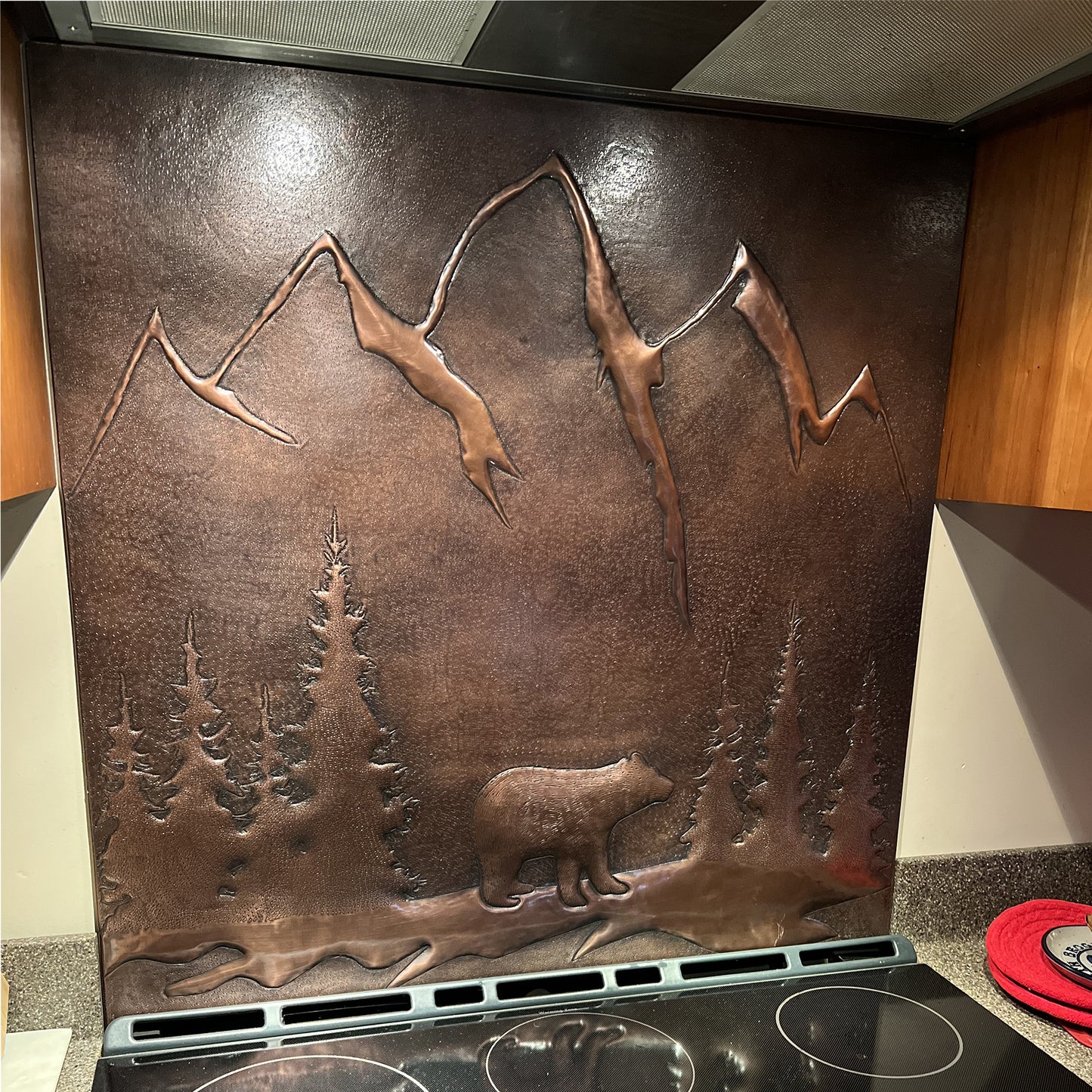 Bear Scene Copper Kitchen Backsplash - Natuross