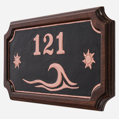 Copper Beach House Number Plaque (Black)