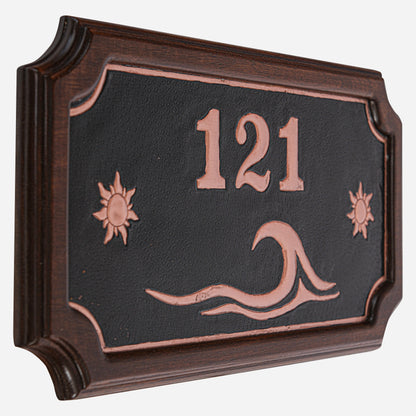 Copper Beach House Number Plaque (Black)