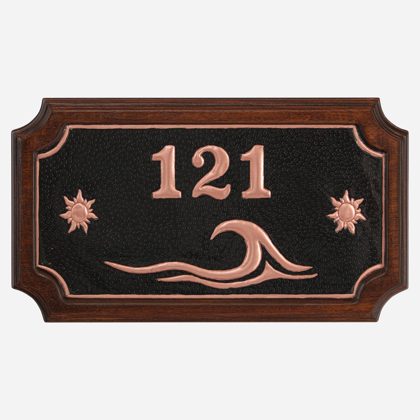 Copper Beach House Number Plaque (Black)