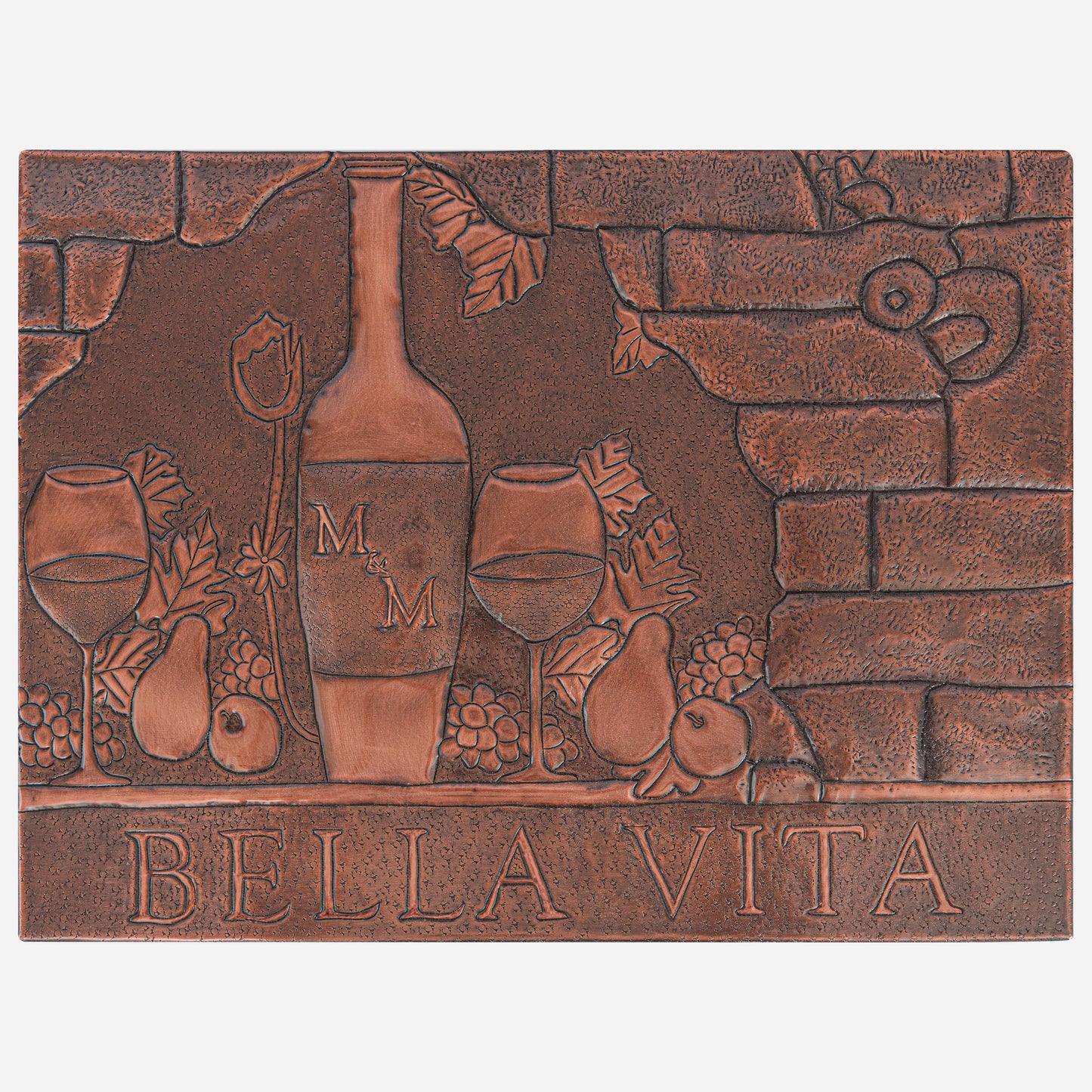 Copper Wine Cellar Sign (Tuscan Scene) - Natuross