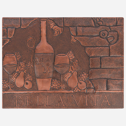 Copper Wine Cellar Sign (Tuscan Scene) - Natuross