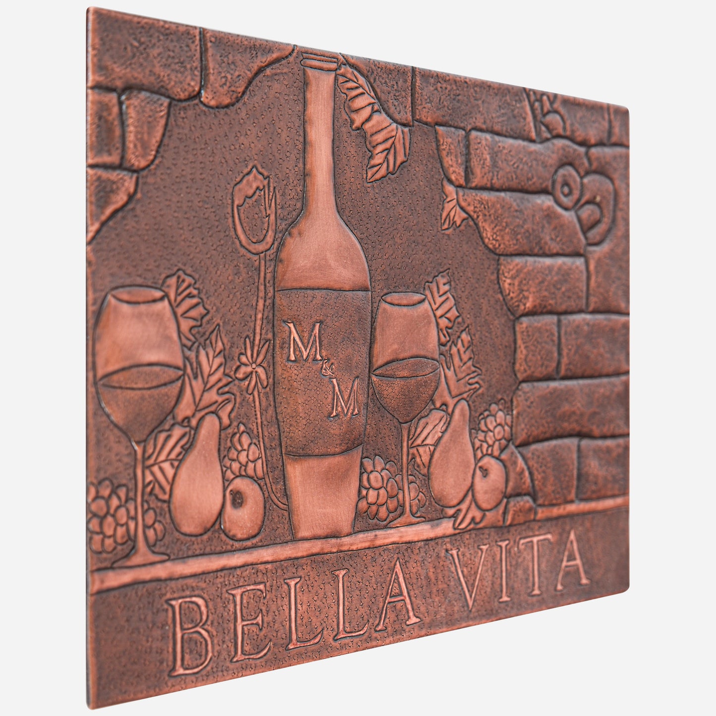 Copper Wine Cellar Sign (Tuscan Scene) - Natuross