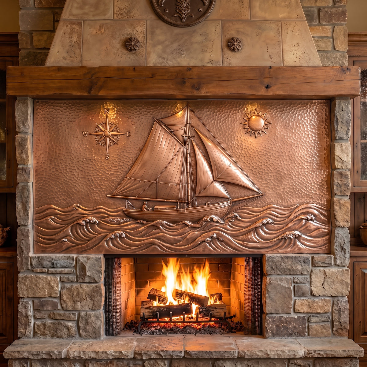 Sailboat Copper Panel