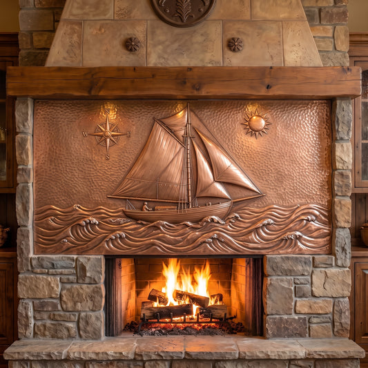 Sailboat Copper Panel