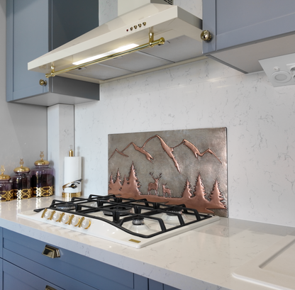 Gray & Copper Deer Backsplash