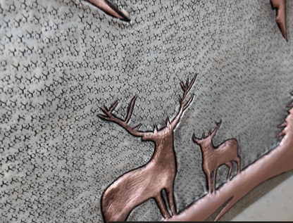 Gray & Copper Deer Backsplash