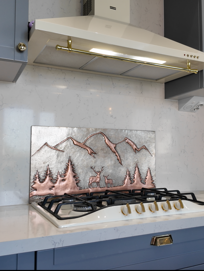 Gray & Copper Deer Backsplash