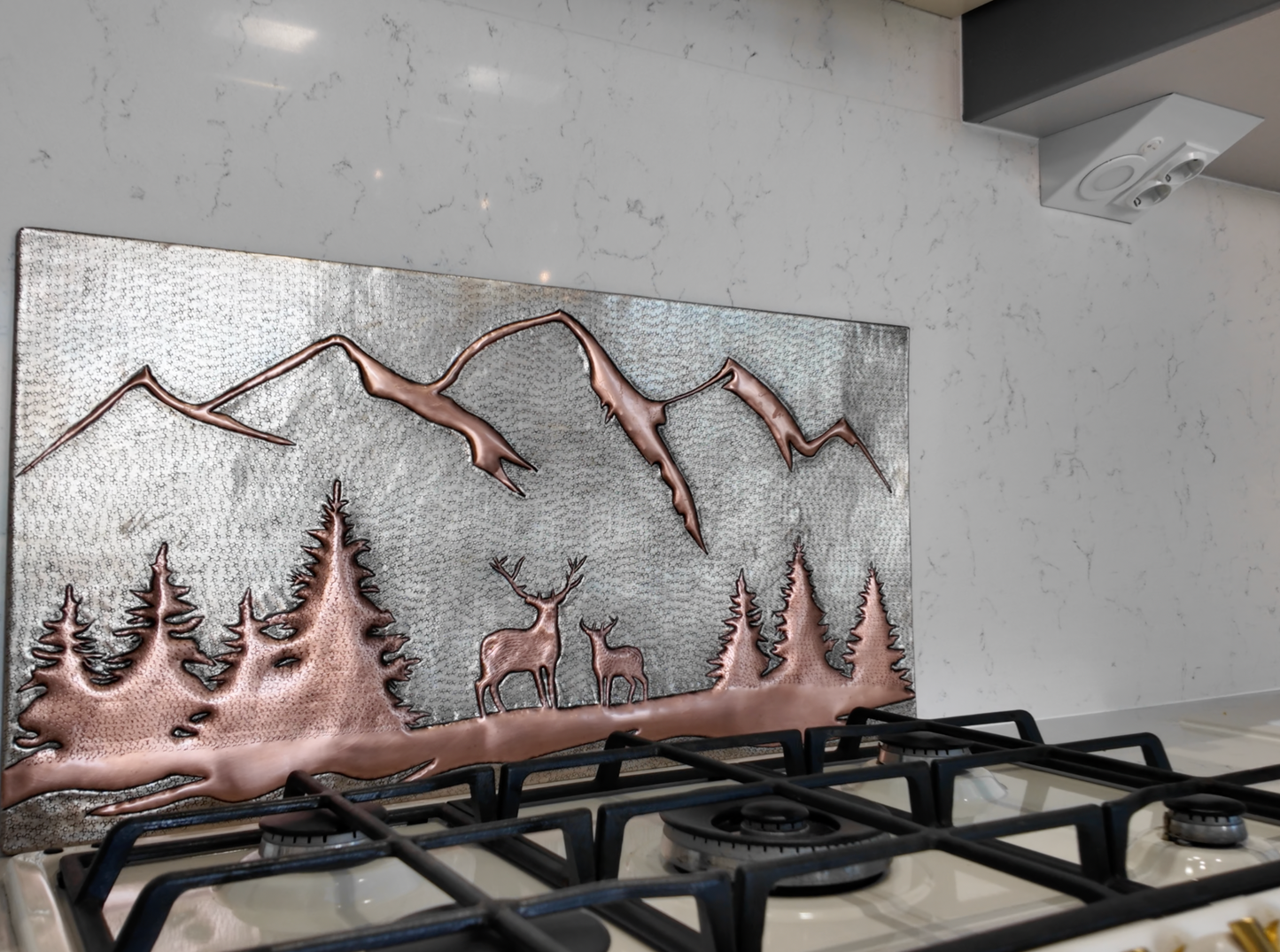 Gray & Copper Deer Backsplash
