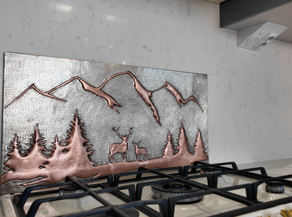 Gray & Copper Deer Backsplash