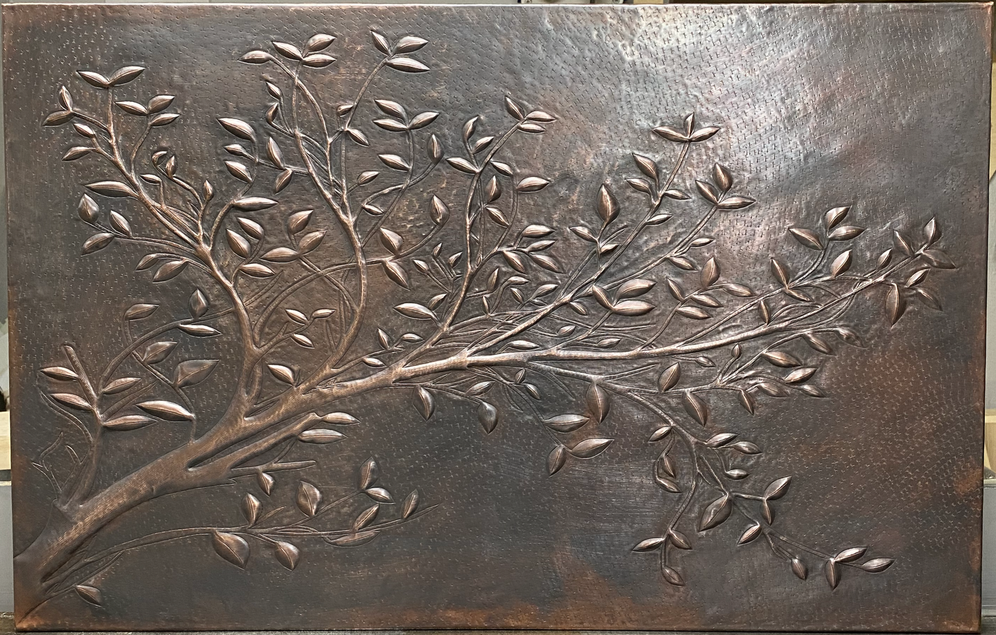 Rustic Brown Copper Tree Branches Backsplash