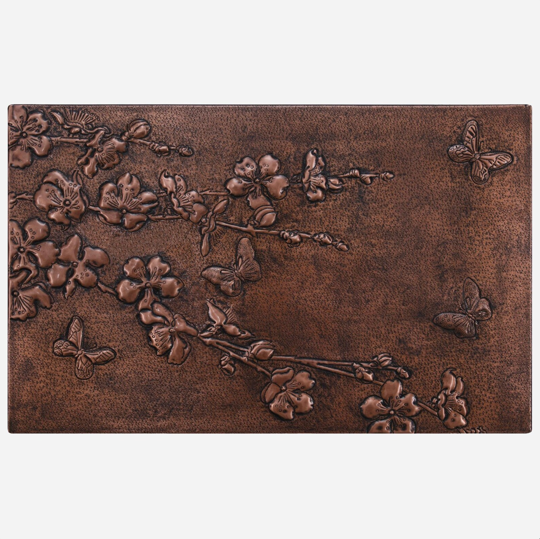 Dogwood Branches Copper Backsplash Tile - Natuross