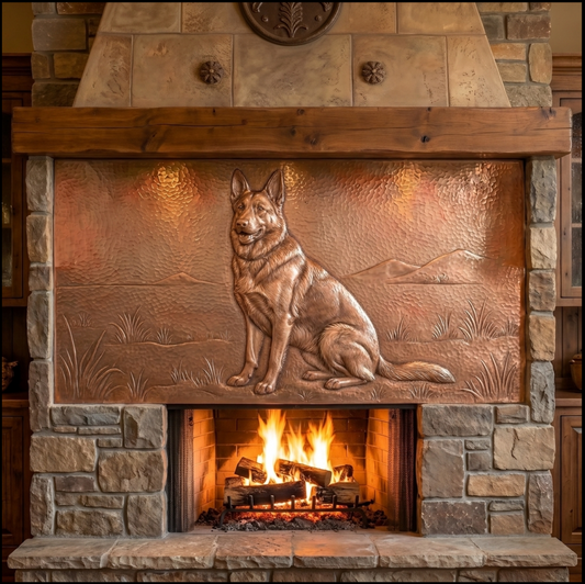 German Shepherd Copper Panel