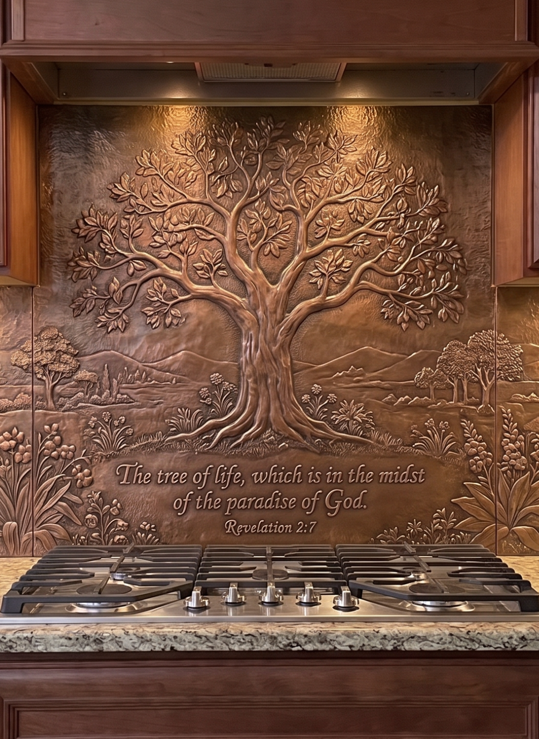 Custom Copper Kitchen Backsplash & Architectural Panels | Your Design, Your Size