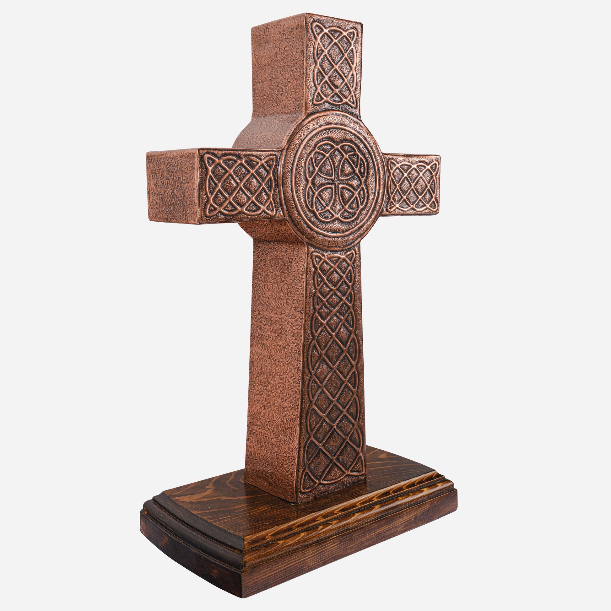 Copper Celtic Cross Sculpture