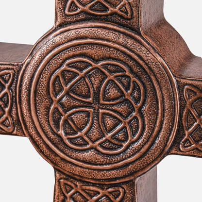 Copper Celtic Cross Sculpture