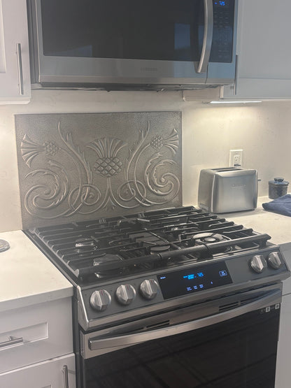 Scottish Thistle Copper Backsplash — Silver