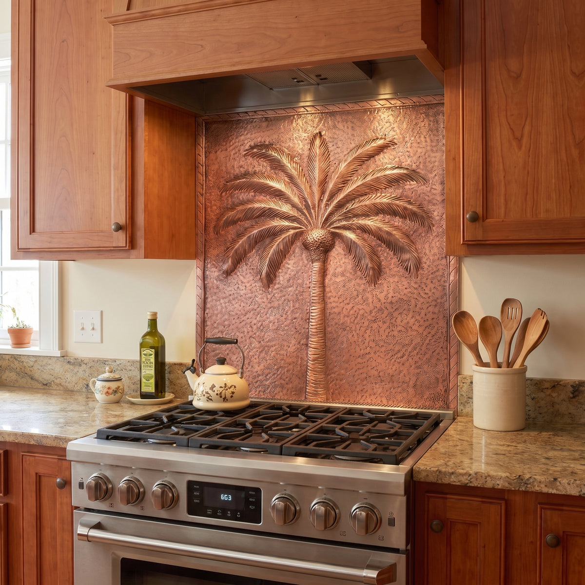 Palm Tree Copper Backsplash