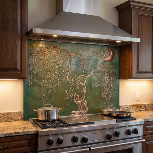 Willow Moon Copper Backsplash
