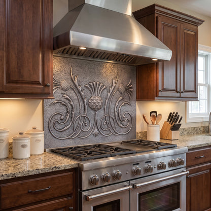 Scottish Thistle Copper Backsplash — Silver