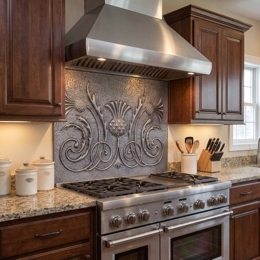 Scottish Thistle Copper Backsplash — Silver