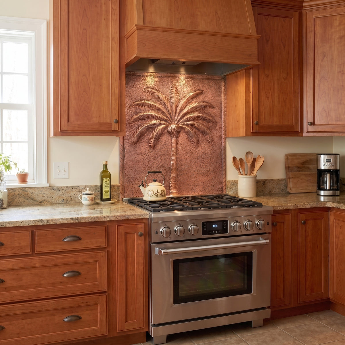 Palm Tree Copper Backsplash