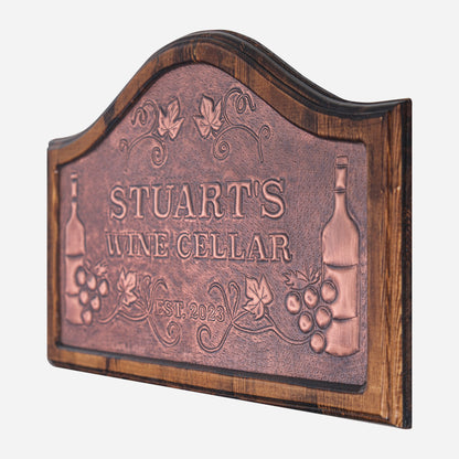 Wine Cellar Copper Sign