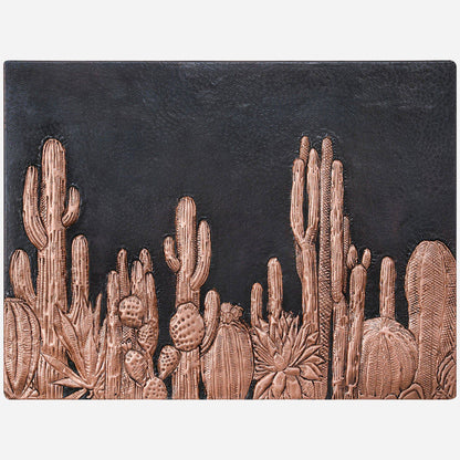 Cactuses Kitchen Backsplash Tile - 18"x24" Black - Natuross