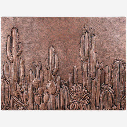 Cactuses Kitchen Backsplash Tile - 18"x24" Copper - Natuross