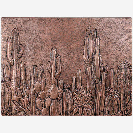 Cactuses Kitchen Backsplash Tile - 18"x24" Copper
