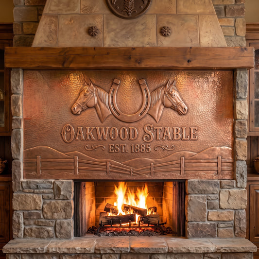 Personalized Copper Stable Sign