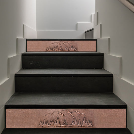 Copper Stair Riser Panel