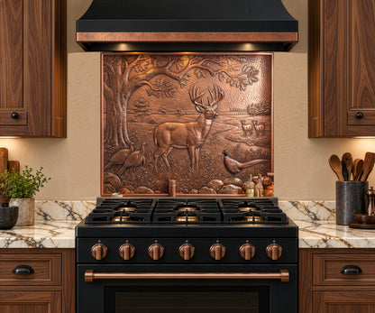 Custom Copper Kitchen Backsplash & Architectural Panels | Your Design, Your Size