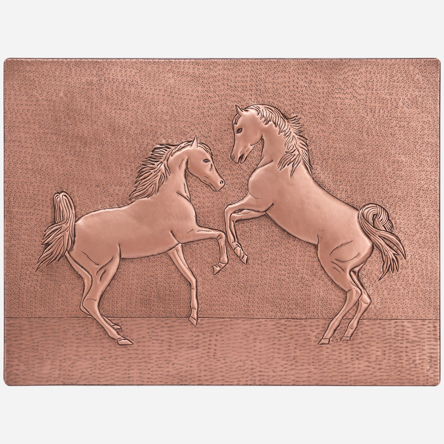 Copper Rearing Horses Wall Art 17.9"x23.6" - Natuross