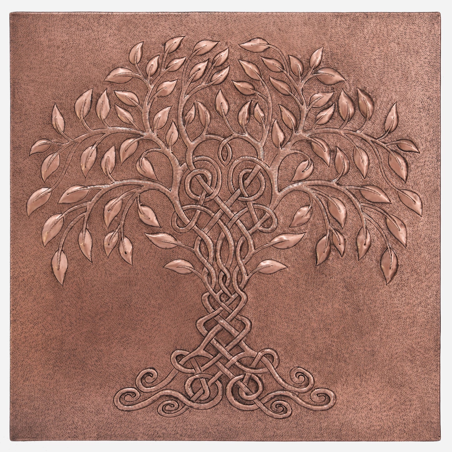 Copper Tree of Life Handmade Art Tile 27.5"x27.5" - Natuross