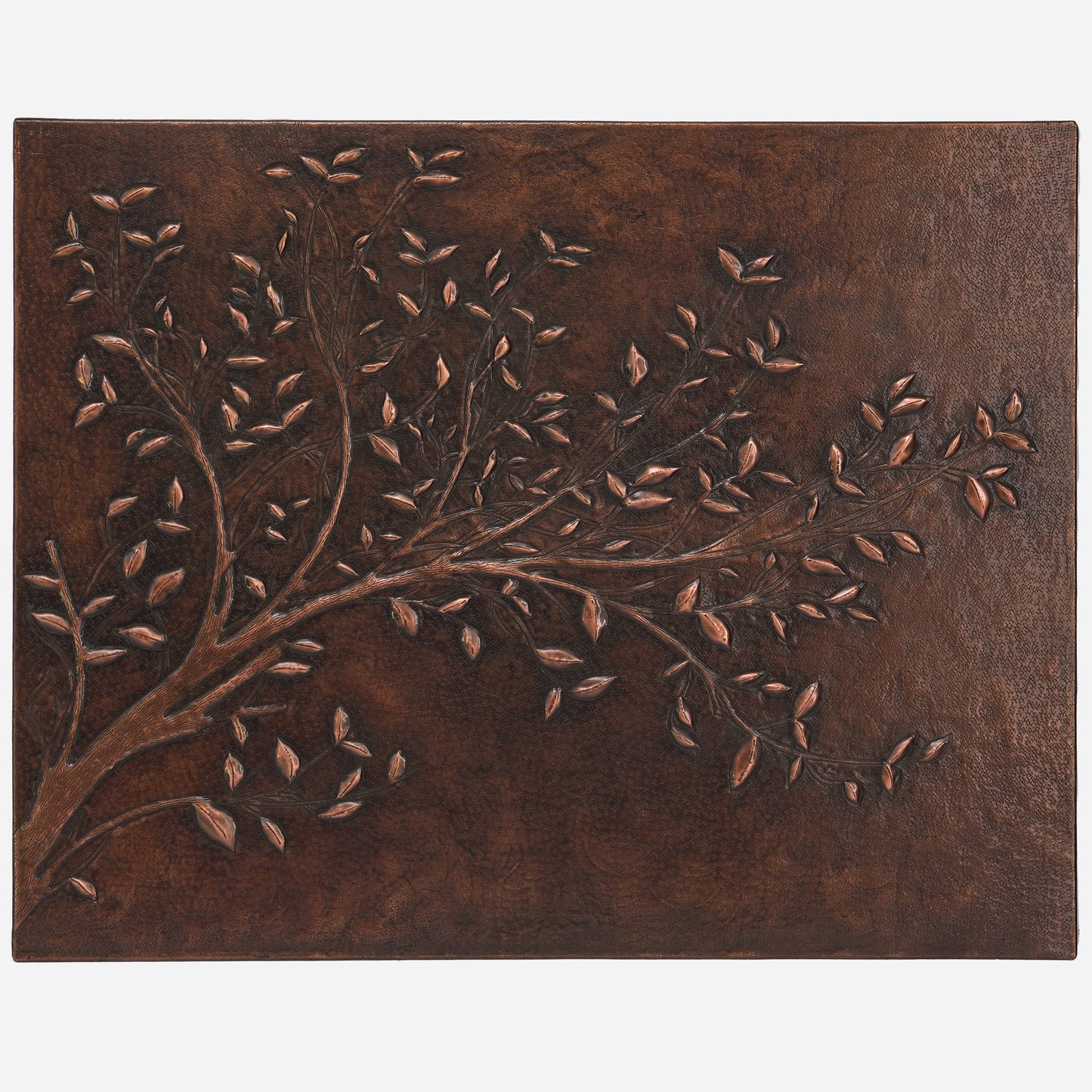 Copper Tree Branches Handmade Art Tile 23.6"x29.9" Brown - Natuross