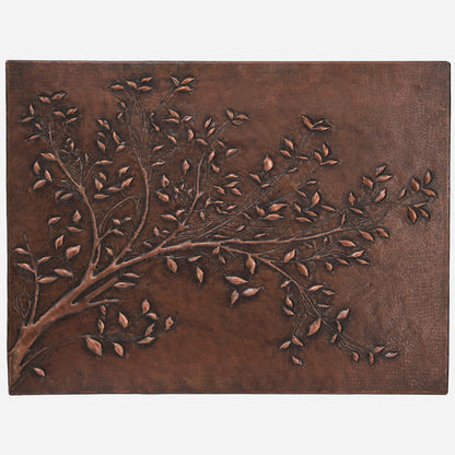 Copper Tree Branches Handmade Art Tile 23.7"x31.1" Brown - Natuross