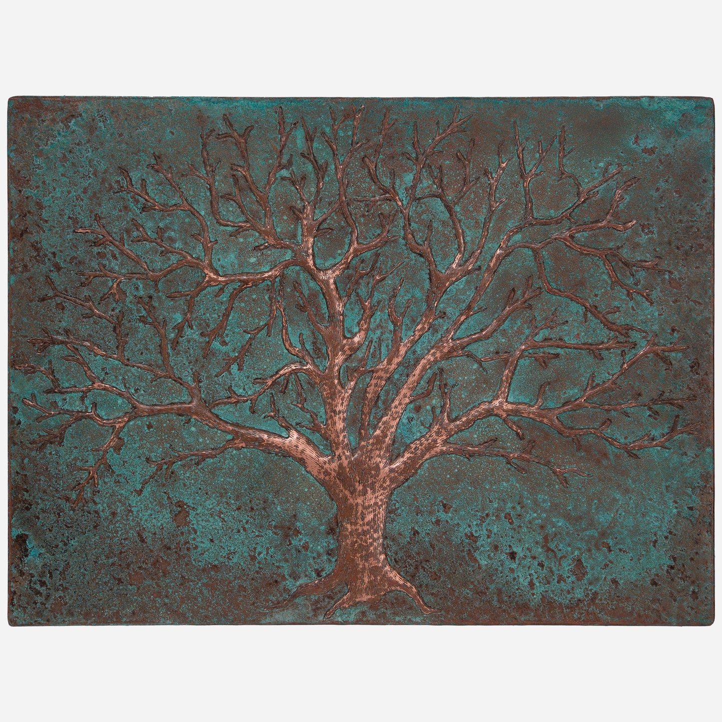 Copper Tree Handmade Art Tile 17.7"x23.6" Green