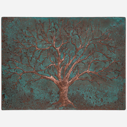 Copper Tree Handmade Art Tile 17.7"x23.6" Green - Natuross