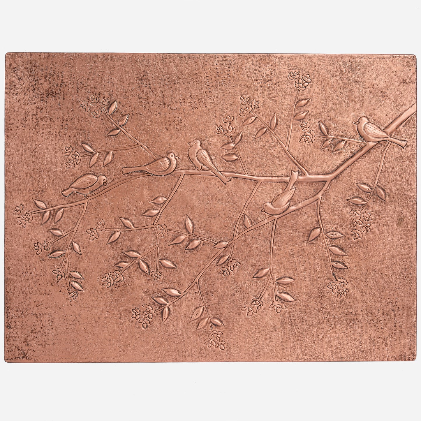 Copper Birds on Tree Branches Kitchen Backsplash 17.7"x23.7"